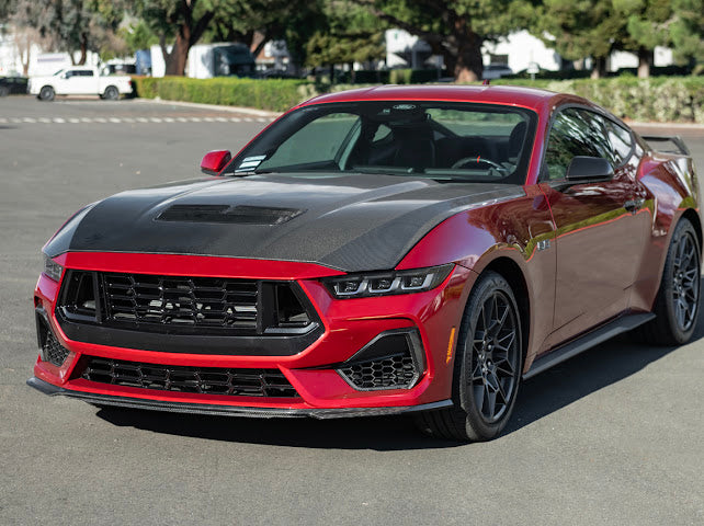 2024+ FORD MUSTANG S650 | CARBON FIBER FRONT GRILLE INSERT REPLACEMENT UPPER & LOWER